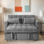 Ball & Cast 53" Sleeper Sofa, 3-in-1 Convertible Pull Out Couch, Velvet Loveseat - Image 8