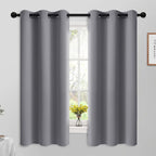 Yakamok Grey Room Darkening Curtains 42x63 inch Gray Grommet-Living Room | 2 by Yakamok