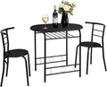 VINGLI 3 Piece Dining Set, Small Kitchen Table Set by VINGLI