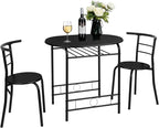 VINGLI 3 Piece Dining Set, Small Kitchen Table Set by VINGLI