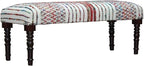 LR Home Multicolor Handmade Upholstered Bench - Image 8