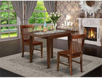 East West Furniture NDNO3-MAH-W 3 Piece Kitchen Table Set - Image 2