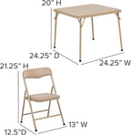 Flash Furniture Mindy Kids 5-Piece Folding Square Table and Chairs Set - Image 5