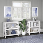 Bush Home Key West Small 2 Shelf Bookcase in Pure White Oak, Compact Home - Image 4