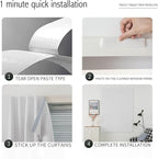 Portable Light Blocking Curtains Self-Stick Design, Removable Adhesive Window - Image 4