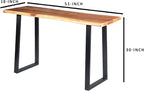 TUP THE URBAN PORT 195122 Industrial Wooden Live Edge Desk - Image 8