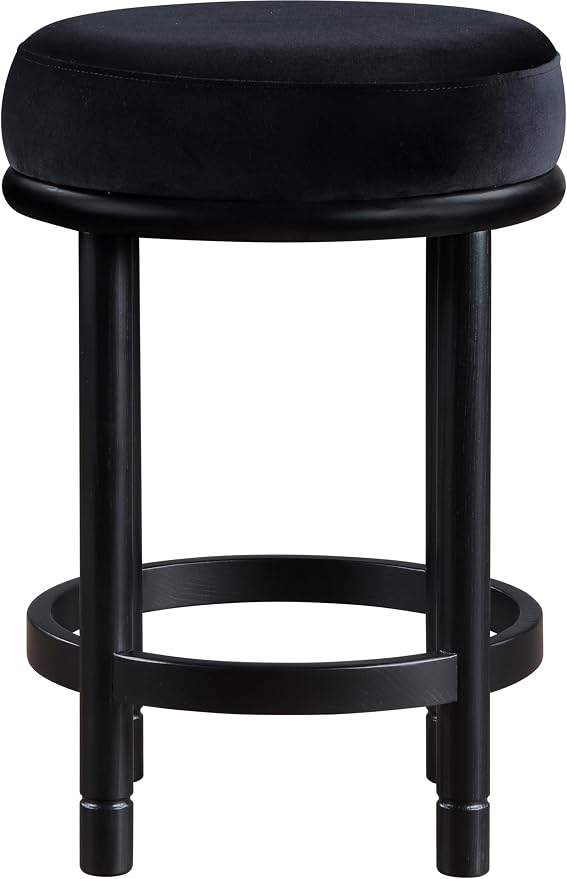 Meridian Furniture 977Black-C Monette Collection Art Deco Counter Stool - Image 4