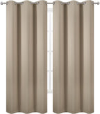 Khaki Thermal Blackout Curtains/38 x 84 Inch/Set of 2 Panels Room Darkening - Image 2