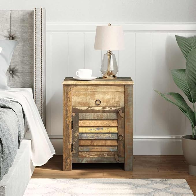 YAFF Vintage Reclaimed Wood End Table - Image 4