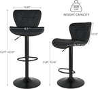 Nalupatio Modern Bar Stools Set of 4, Adjustable Faux Leather Upholstered - Image 2