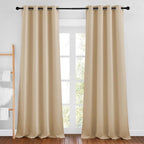 NICETOWN Biscotti Beige Curtains 96 inches Long, Grommet Thermal Insulated by NICETOWN