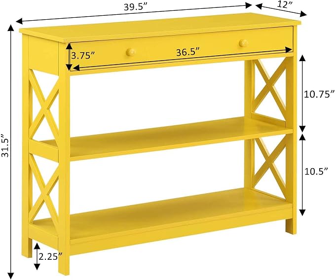 Convenience Concepts Oxford 1 Drawer Console Table - Image 8