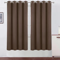 Blackout Curtains 66 x 72 Inch Long Chocolate Curtains Set of 2 Panels Room by Lemomo