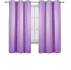 Lavender Blackout Curtains 34 x 63 Inch Length/Set of 2 Curtain Panels/Thermal - Image 2