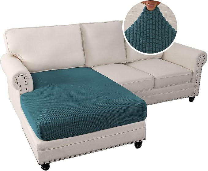 H.VERSAILTEX Sectional Couch Covers 1 Piece Chaise Slipcover L Shape Separate - Image 2