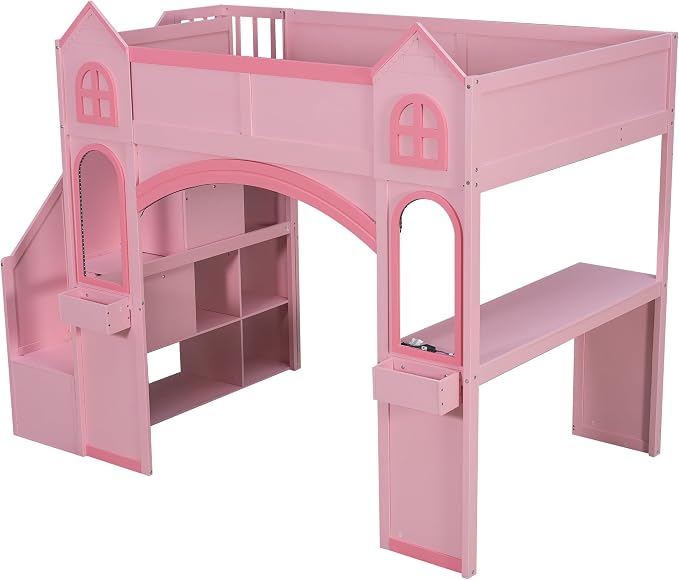 Princess-Themed Castle Loft Bed - Image 6