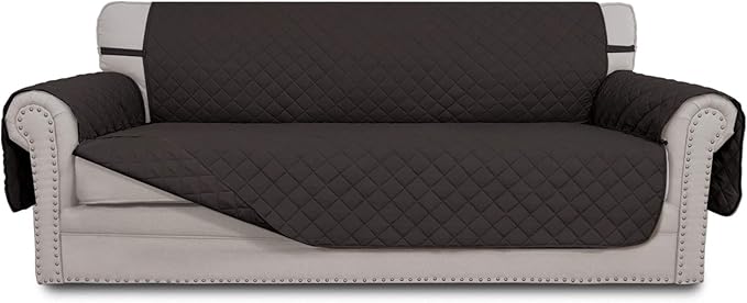 Easy-Going Reversible Couch Cover, 3 Cushion Sofa, Chocolate/Chocolate | Large by Easy-Going