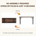 TEMI Long Computer Desk Folding Table - Image 4
