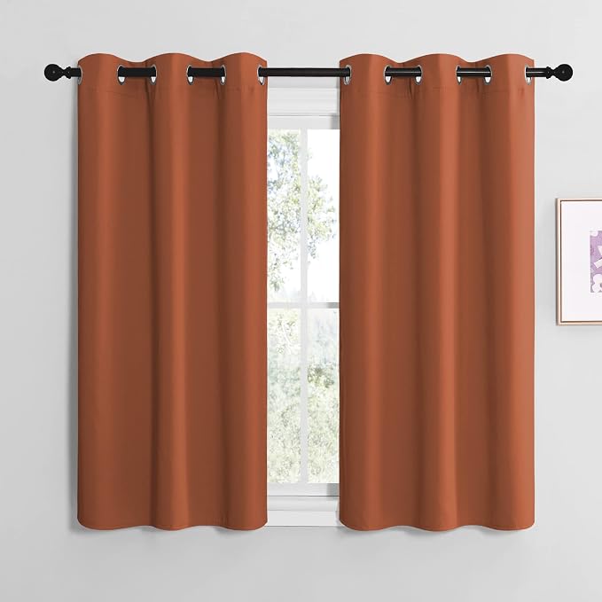 NICETOWN Bedroom Curtains 50 inches Long, Privacy and Thermal Insulated by NICETOWN