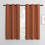 NICETOWN Bedroom Halloween Curtains 48 inches Long, Burnt Orange Privacy and by NICETOWN