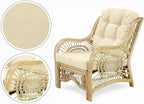 Malibu Lounge Living Accent Armchair Natural Rattan Wicker Handmade Design - Image 3