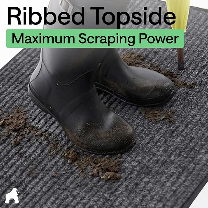GORILLA GRIP Waterproof Traffic Guard Door Mat, 70x24 Indoor Outdoor Durable - Image 4