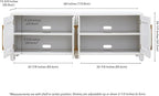 Henn&Hart Rectangular TV Stand for TV's up to 80" in White, TV Stands for the - Image 6