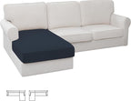 Easy-Going Stretch 1 Piece Chaise Lounge Cushion Slipcover | Sectional Couch by Easy-Going