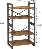 Homeiju Bookshelf, Dorm Desk Hutch, Desk Shelf Organizer, 4 Tier Stackable - Image 3