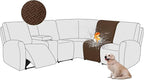 ALIECOM 100% Waterproof Recliner Sectional Couch Covers L Shape Stretch Corner by ALIECOM