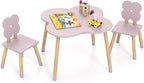 Costzon Kids Table and Chairs, Wooden Toddler Desk Set by Costzon