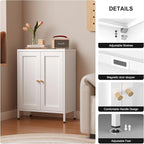 Bevivog Metal Bathroom Floor Storage Cabinet, Small Storage Sideboard - Image 5