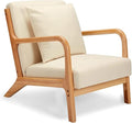JOMEED Oak Wood Frame Mid Century Modern Accent Leisure Chair by JOMEED
