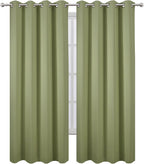 Blackout Curtains 52 x 84 inches Long Sage Green Curtains Set of 2 Panels - Image 2