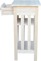 International Concepts Unfinished Mission Telephone Stand - Image 7
