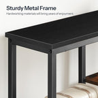 HOOBRO Narrow Console Table, Sofa Table, 4-Tier Industrial Entryway Table - Image 7