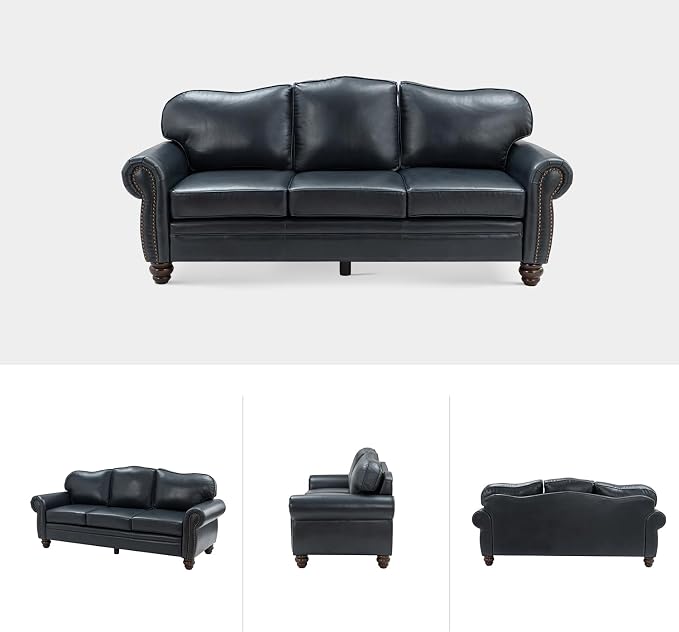 Classic 3-Seater Sofa with Premium Leather Upholstery, Stylish & Comfortable - Image 7