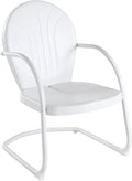 Crosley Furniture Griffith Outdoor Chair, Retro Metal Patio Chairs by CrosleyFurniture