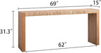 KEIKI 69" Seagrass Console Table, Handwoven Tabletop - Image 2