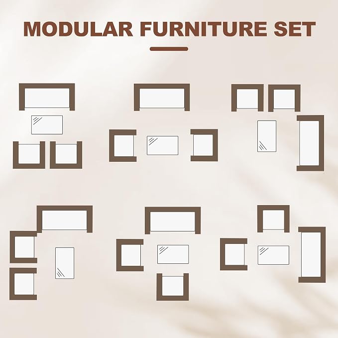 GarveeLife 4-Piece Patio Furniture Set, Rattan Outdoor Furniture - Image 6