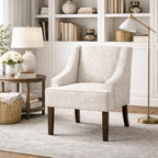 Homepop Home Decor | Upholstered Classic Swoop Arm Accent Chair | Accent Chairs - Image 2