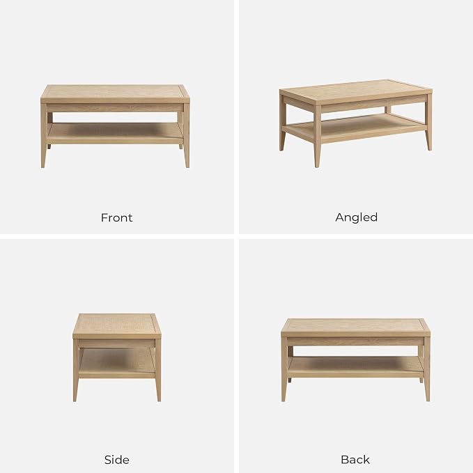 SICOTAS Rattan Coffee Table for Living Room - Image 8