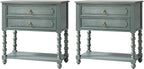 HULALA HOME Farmhouse Storage End Table Set of 2 - Image 8