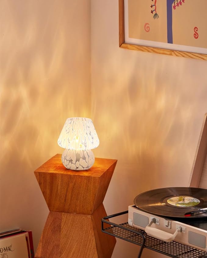 ONEWISH Mushroom Lamp Small Bedside Table Lamp-Nightstand Nightlight Dimmable - Image 2