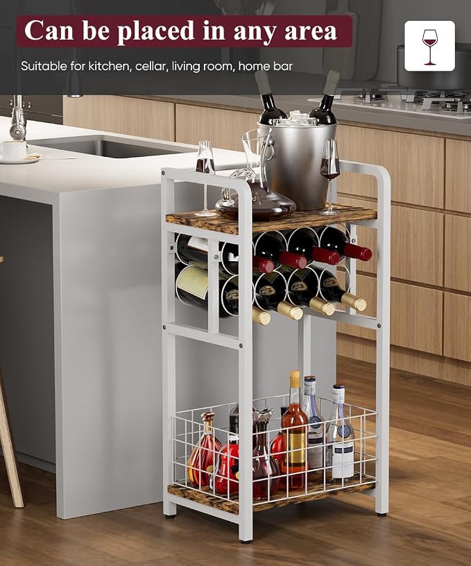 3-Tier Wine Rack Freestanding Floor - Image 7