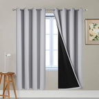 Yakamok Light Grey 100% Blackout Curtains 72 Inches Long 52" Wide 2 Panel | by Yakamok