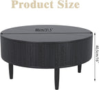 Round Fluted Lift Top Coffee Table - Image 2