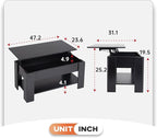 FDW 47" Lift Top Coffee Table - Image 3