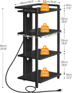 HOOBRO Game Console Shelf, 4-Tier Video Gaming Consoles Stand - Image 3