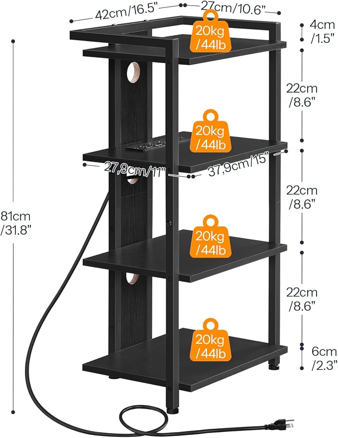HOOBRO Game Console Shelf, 4-Tier Video Gaming Consoles Stand - Image 3
